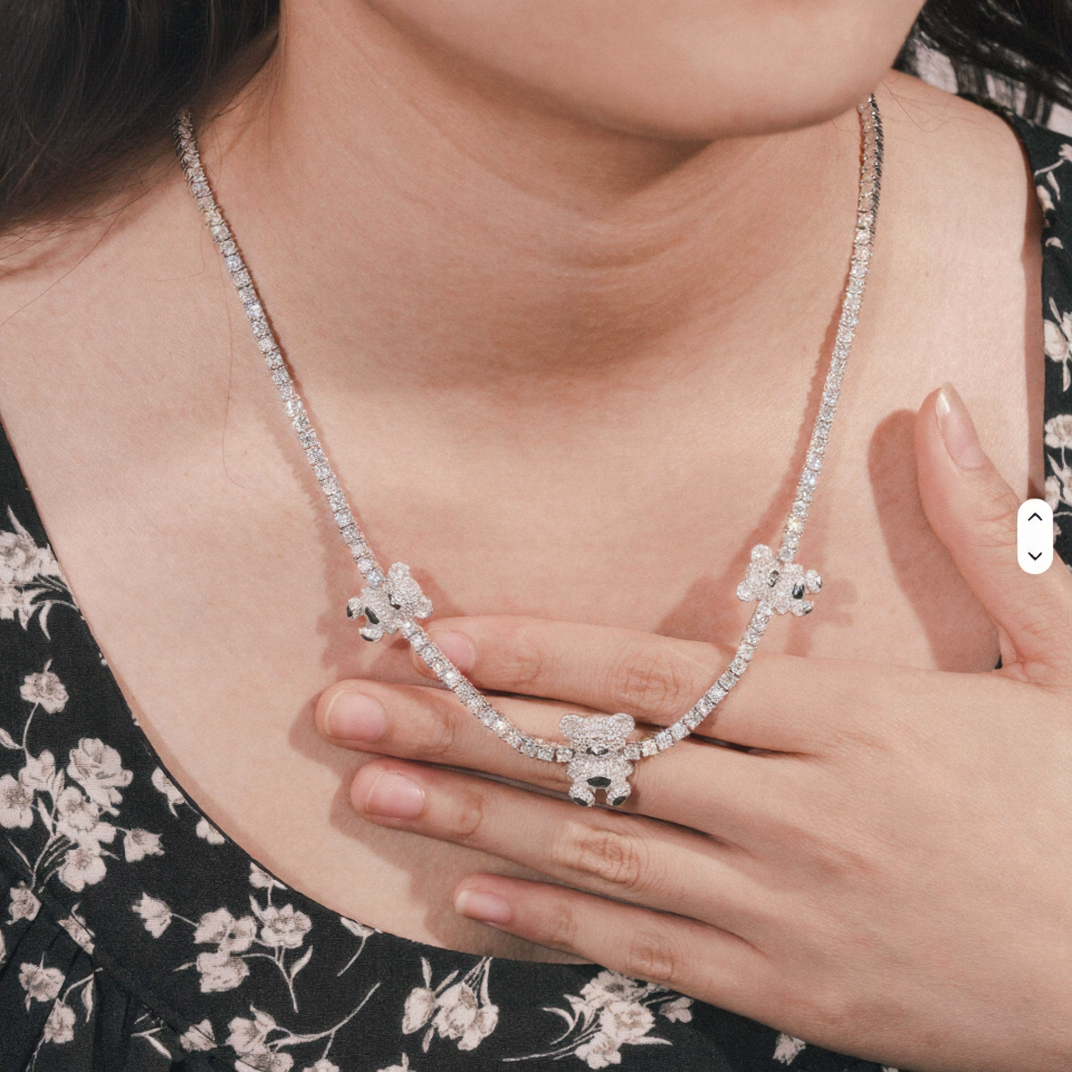 Three Bears Necklace (S925)